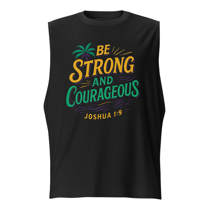 “Warrior Faith” Muscle Tank – Be Strong & Courageous product image (1)
