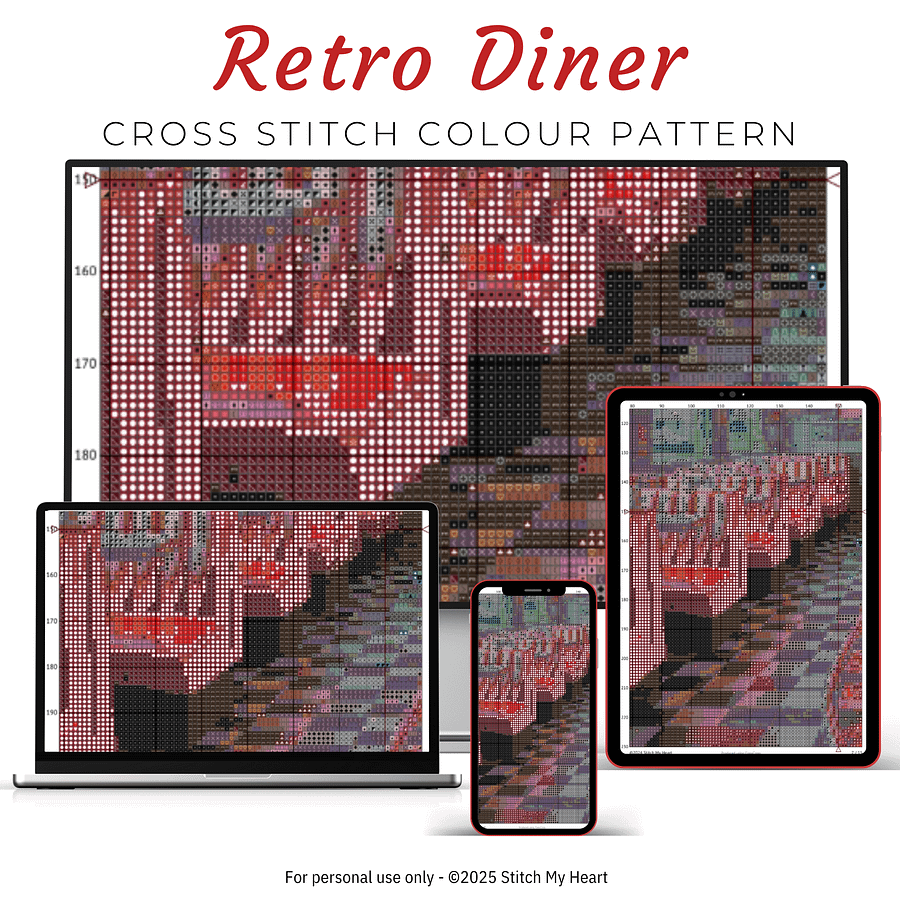 Retro Diner Cross Stitch Pattern product image (3)