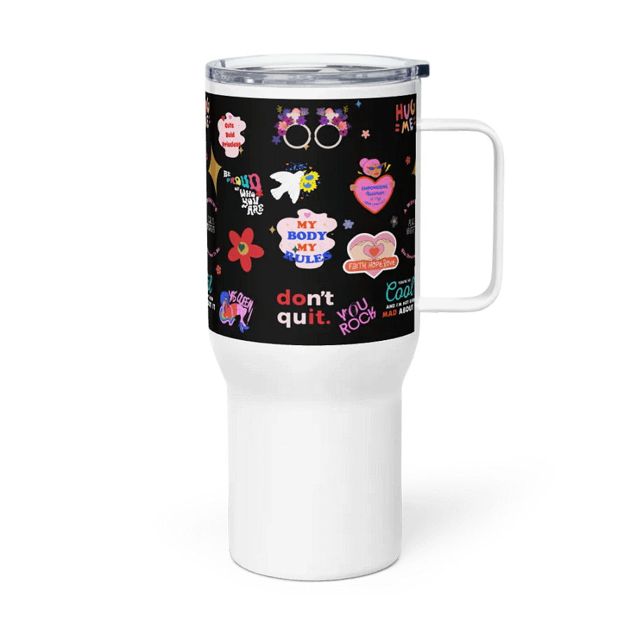 Positive Vibes Travel Mug with a Handle product image (3)