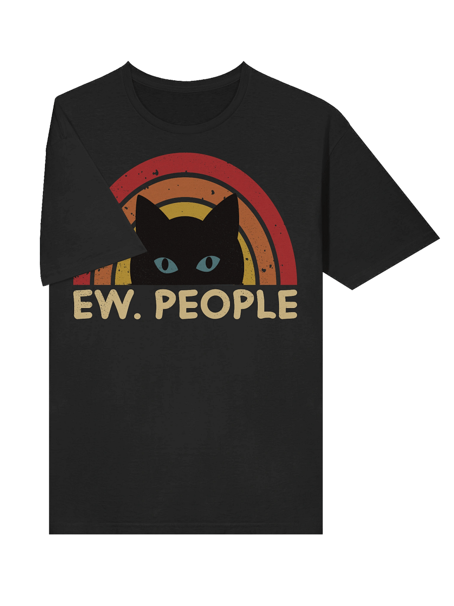 Ew. People Retro Cat Rainbow T-Shirt product image (27)