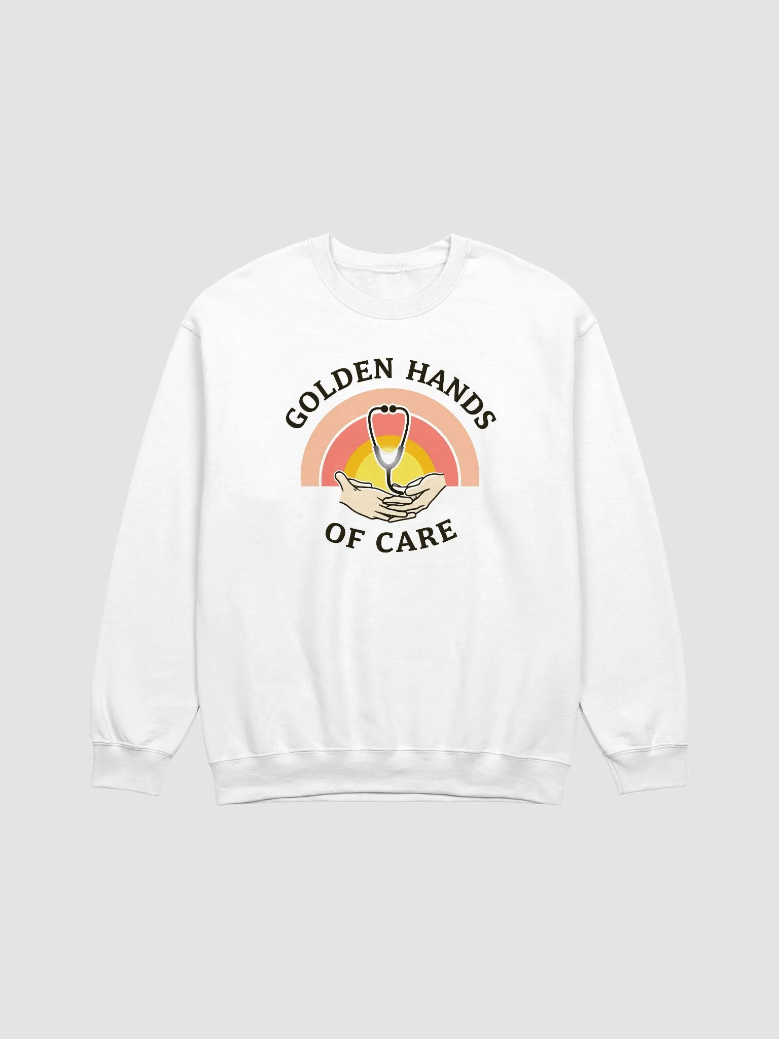 Golden Hands of Care Rainbow Crewneck Sweatshirt product image (5)