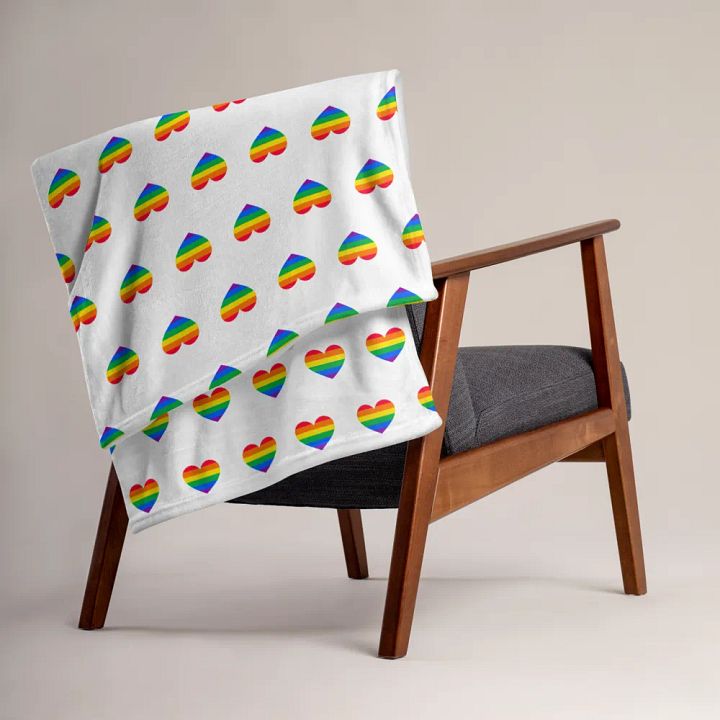 Rainbow Heart Blanket product image (2)