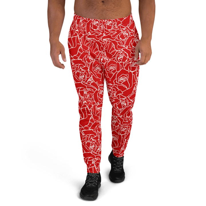 Loads of Roses · red-white joggers product image (1)