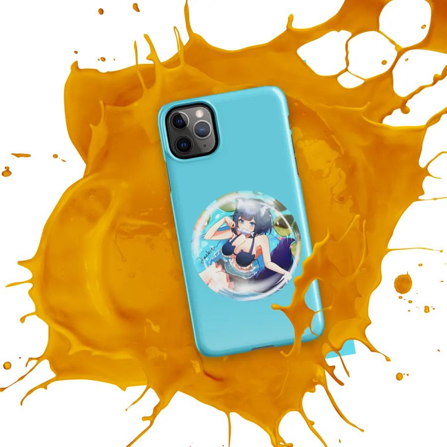 Jackie inside bubble with signature - iphone snap case coral blue product image (9)