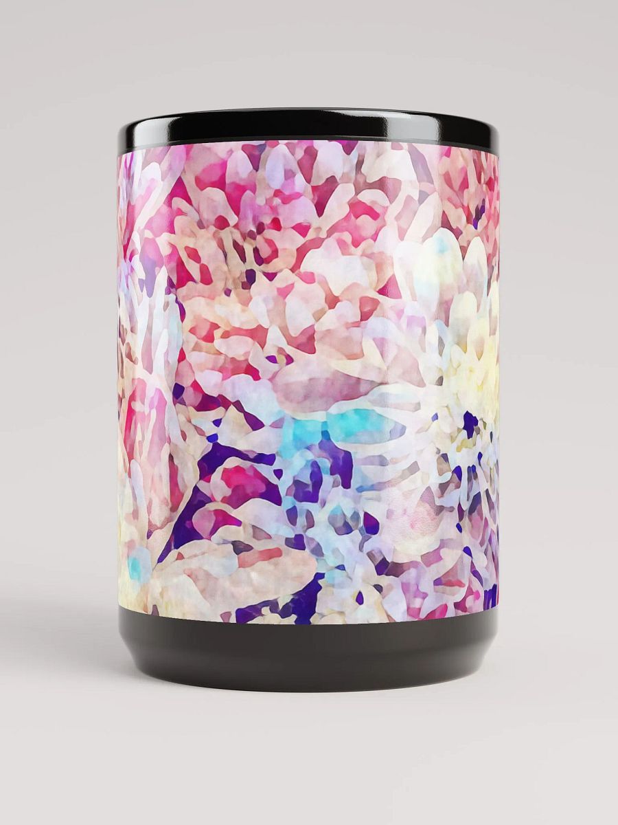 Abstract Graphic | Black Coffee Mug | Pastel Dahlias Floral product image (2)