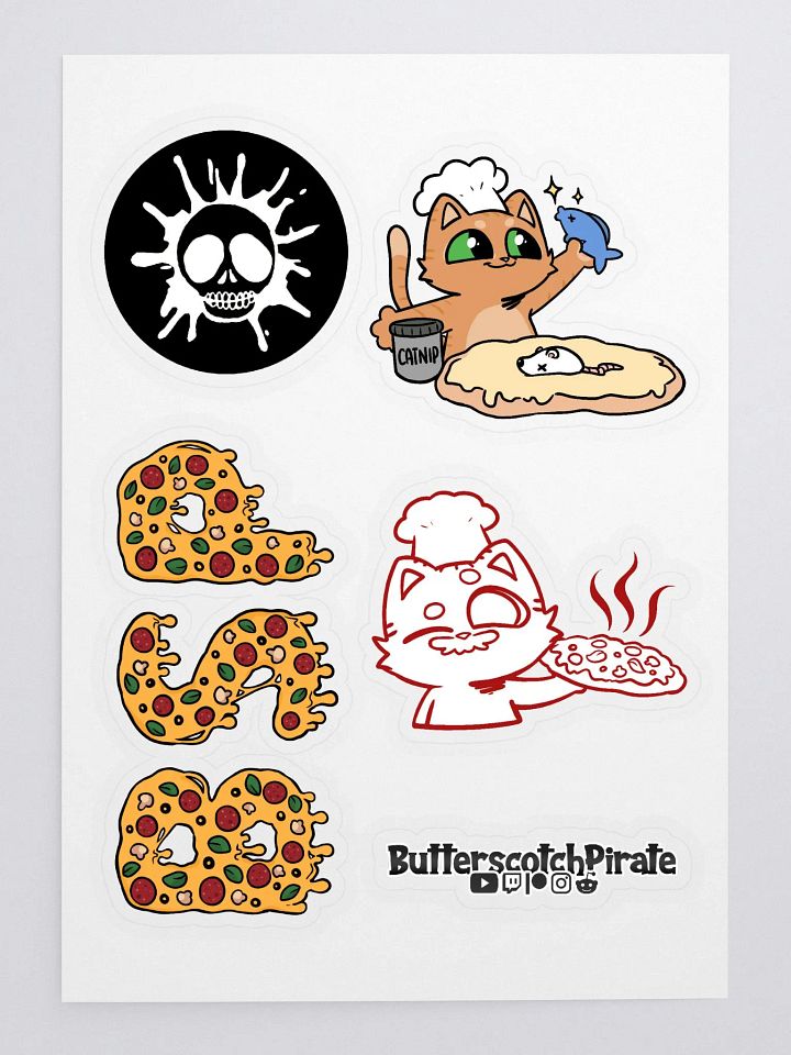 Cat Cookin' Sticker Pack (7 stickers) product image (2)
