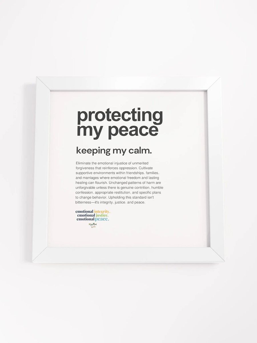 Official Planted By Calm | Calm Keepers High-Quality Framed Matte Poster (Style 2, Choose Your Color/Size) product image (4)
