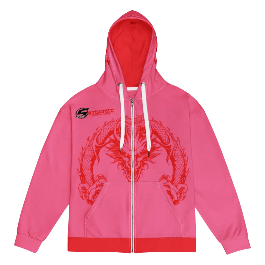 pink Dragon 5 Zip Hoodie product image (1)
