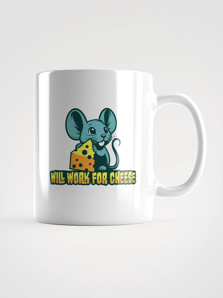 Will Work for Cheese – Funny Mouse Coffee Mug product image (1)