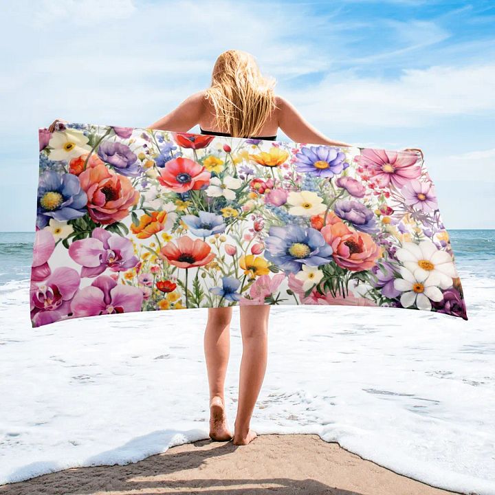 Floral Burst Sublimated Towel product image (1)