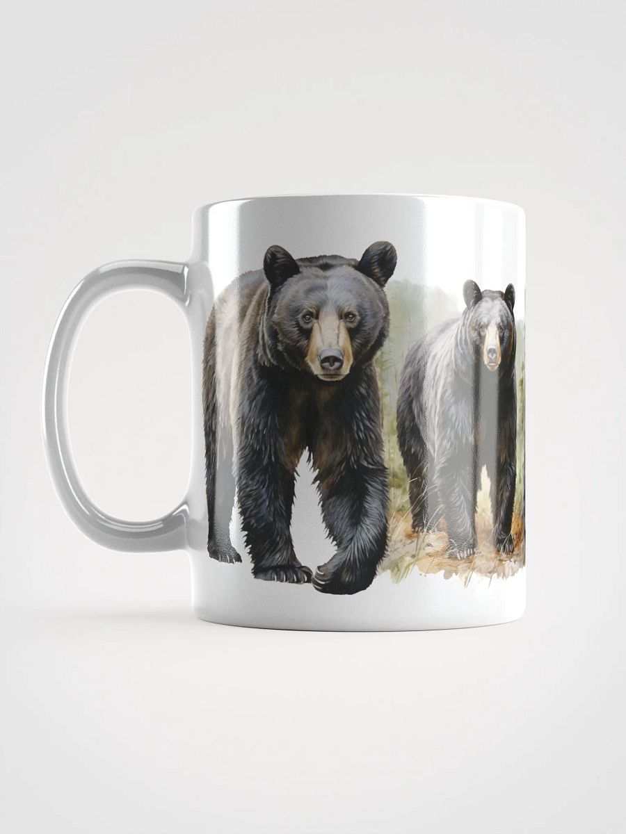 Black Bear Panoramic White Glossy Mug product image (5)