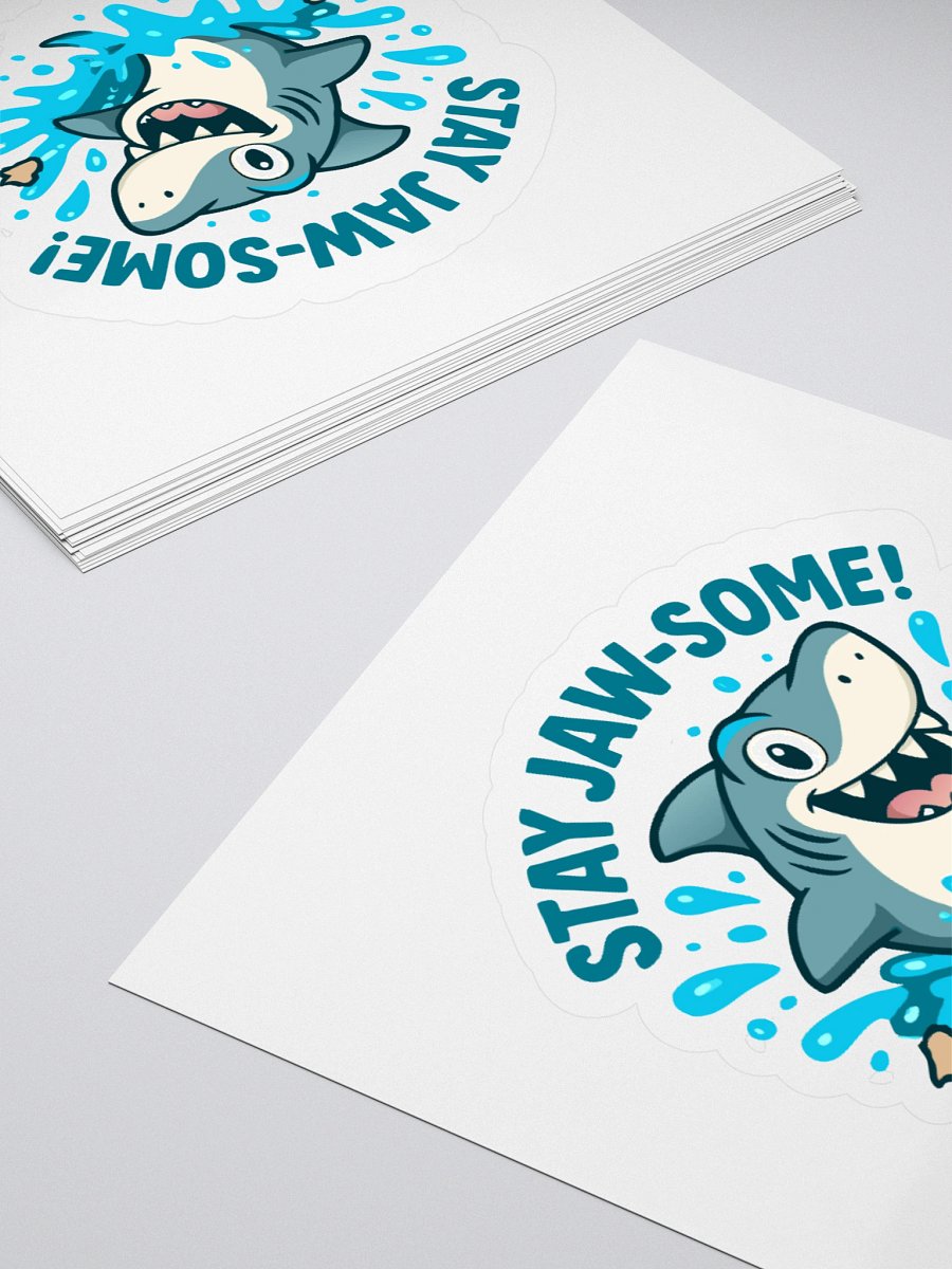 Jaw-some Shark Kiss Cut Stickers product image (11)