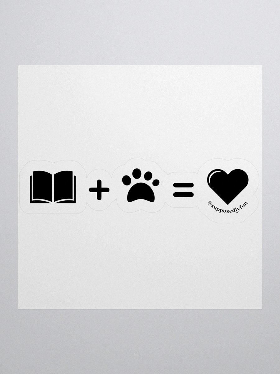 Books + Paws = Love Sticker product image (1)