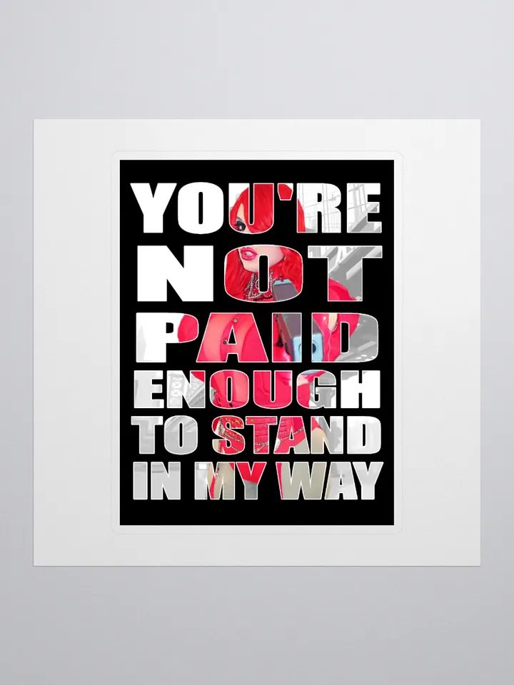 You're Not Paid Enough... Sticker product image (1)