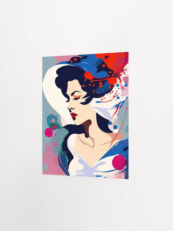 Abstract Woman v6 - Vintage Style Poster - Girly - Small and Standard Sizes - 8x10-11x14-12x16-16x20 Inches product image (8)