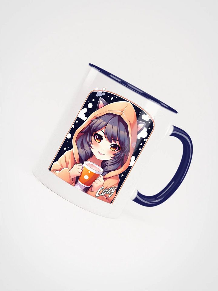 Cozy Kawaii Anime Girl - Ceramic Mug with Color Inside - v3 product image (2)