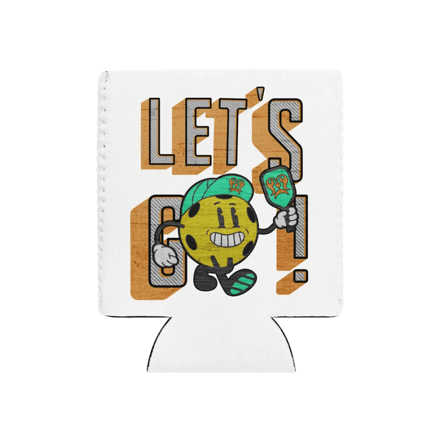 Lets Go Pickleball Mascot Can Cooler product image (1)