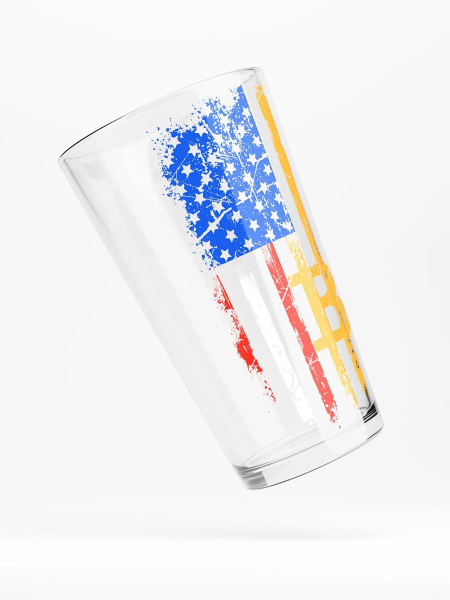 Bitcoin Flag (RWB) Pint Glass product image (4)