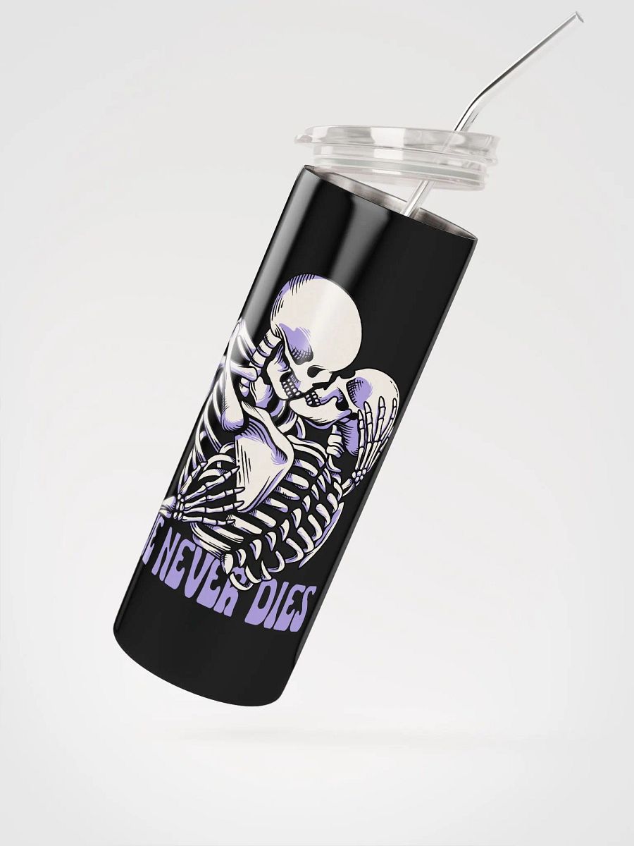 Gothic Valentine's Stainless Steel Tumbler: Love Never Dies product image (2)