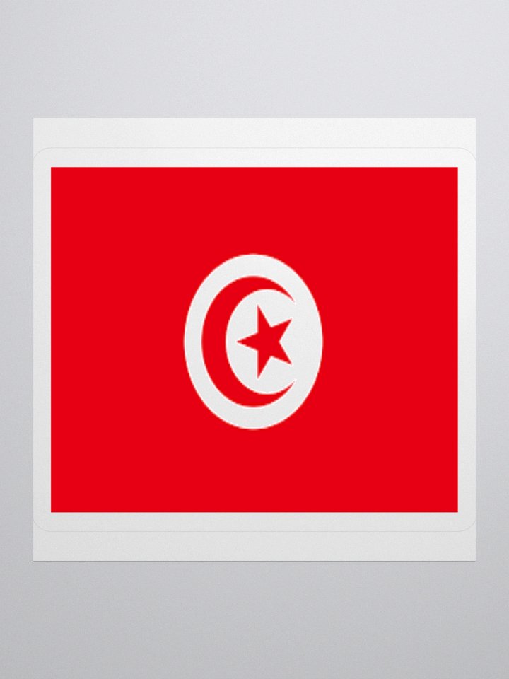 Tunisia Flag Sticker | Crescent Star Design | Durable Vinyl | 3 Sizes product image (3)