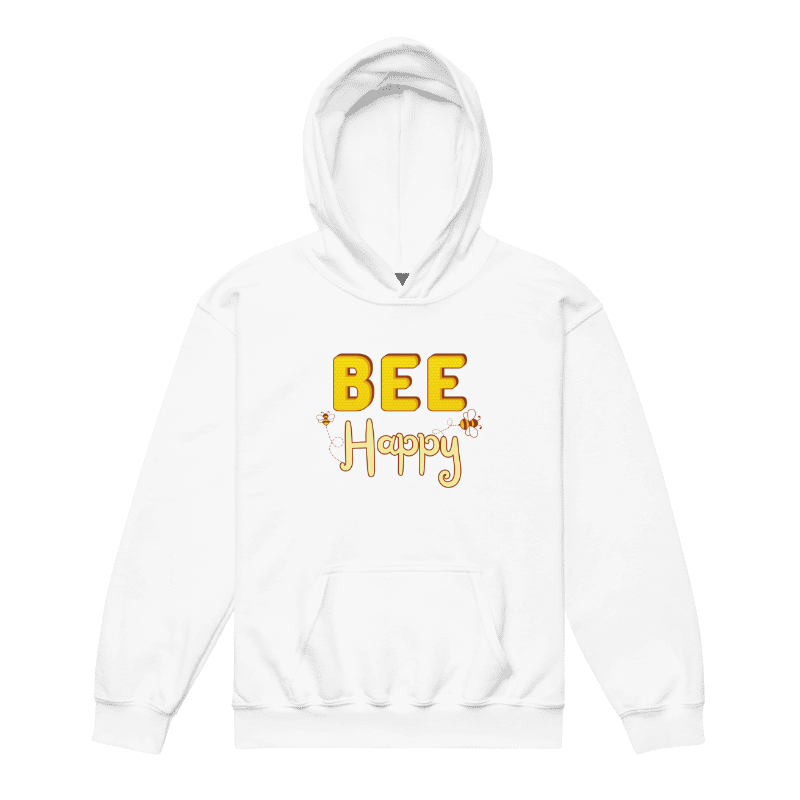 Bee Happy Youth Hoodie product image (1)