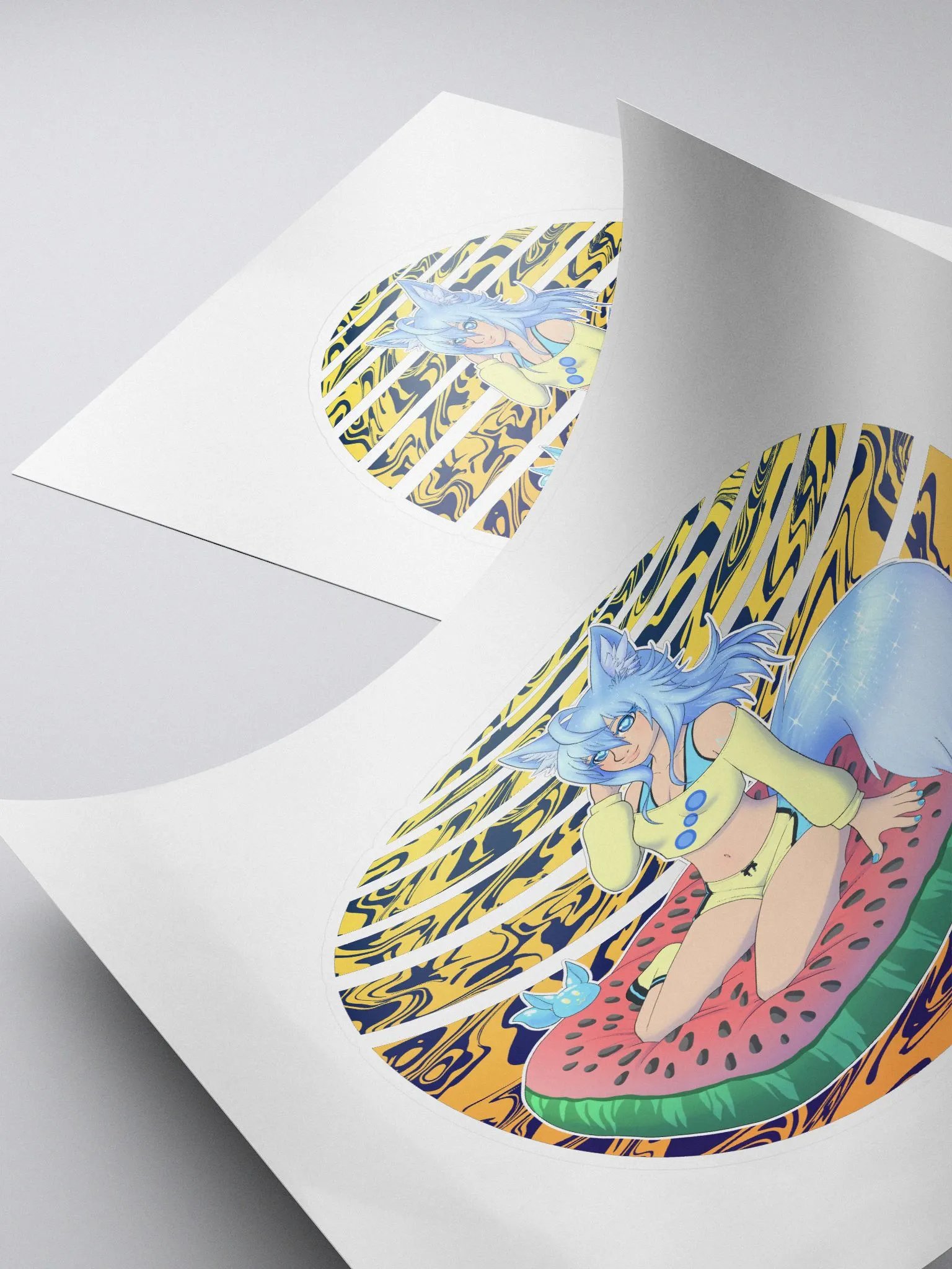Kokumune Fox Goddess of Water (melon) Alternate Sticker product image (4)