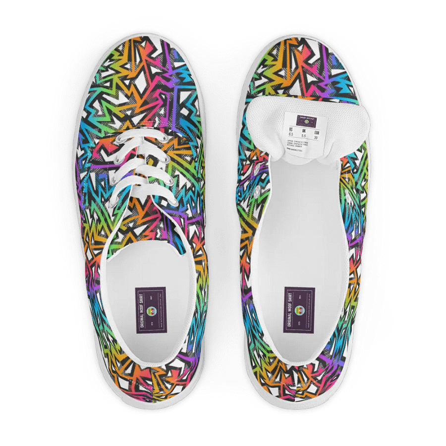 Rainbow Sparkle | Men's Lace-Up Canvas Shoes product image (11)