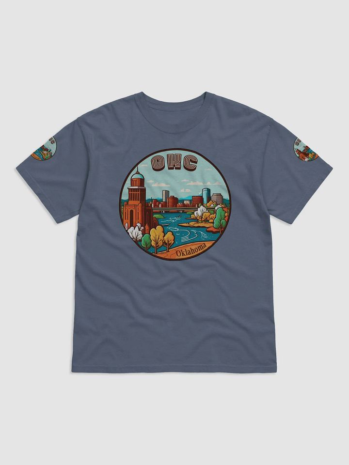 Retro OKC Oklahoma Cityscape Garment-Dyed Tee product image (4)