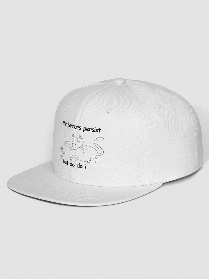 The Horrors Persist, But So Do I. White Snapback product image (2)