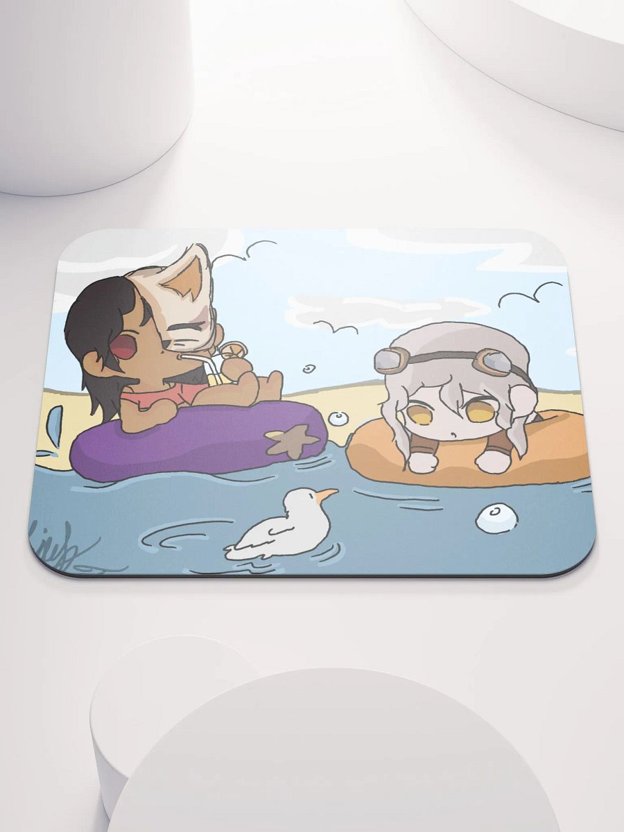 Jess and Sam Beach Day Mouse Pad product image (1)