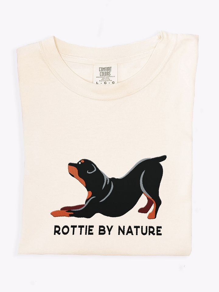 Rottie By Nature T-Shirt(Embroidered) of a Rottweiler product image (1)