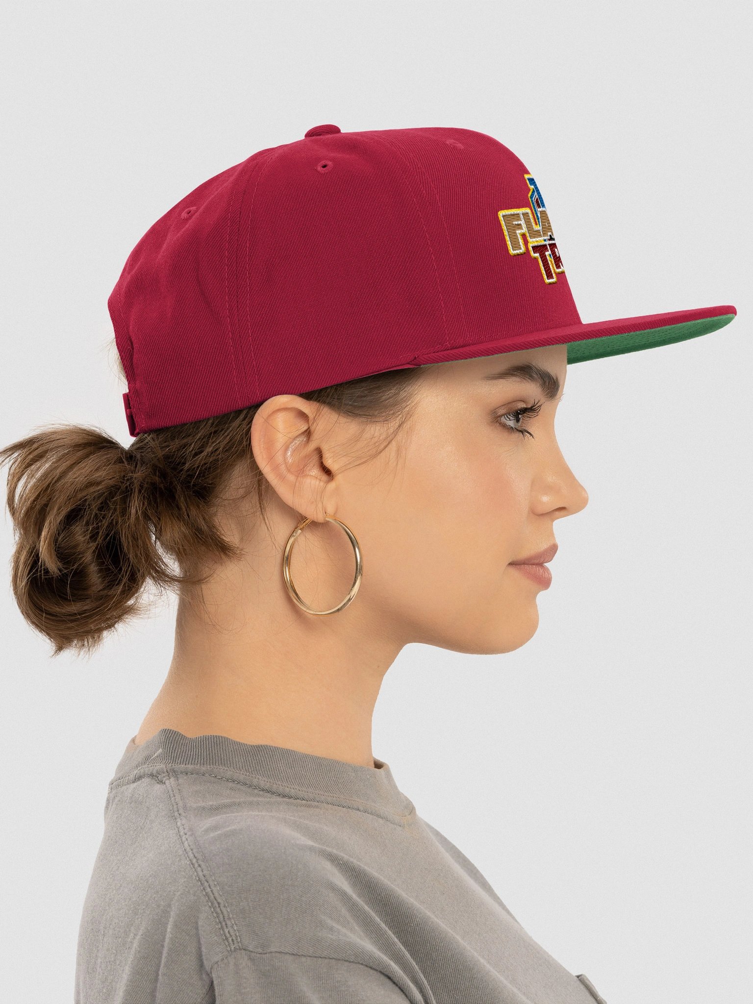 TFOT Embroidered Bold Sandy Hex Flat Snapback Hat product image (4)