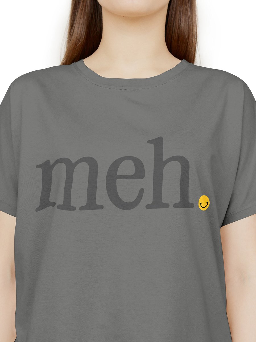 Big Meh (In Black) - A Premium Relaxed Fit DTG Printed Tee product image (5)