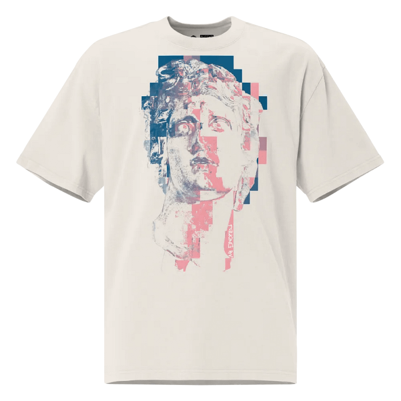 Pink Macintosh Plus Glitched Floral Shoppe Oversized Faded T-Shirt