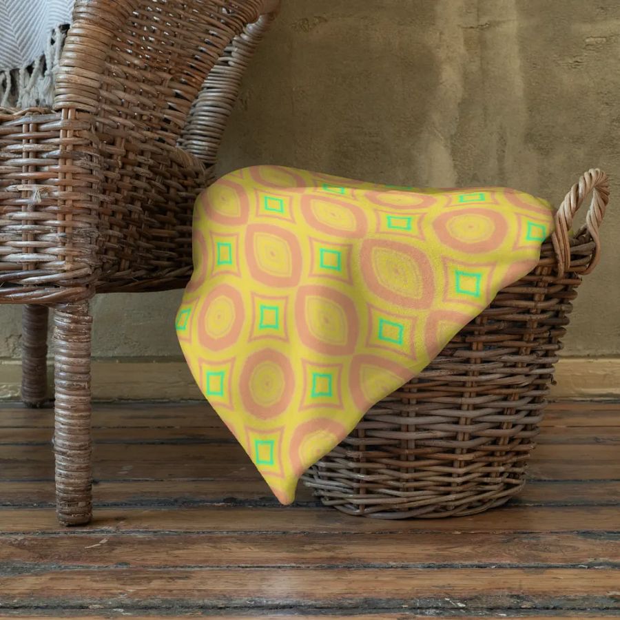 Abstract Yellow Diamonds Blanket product image (8)