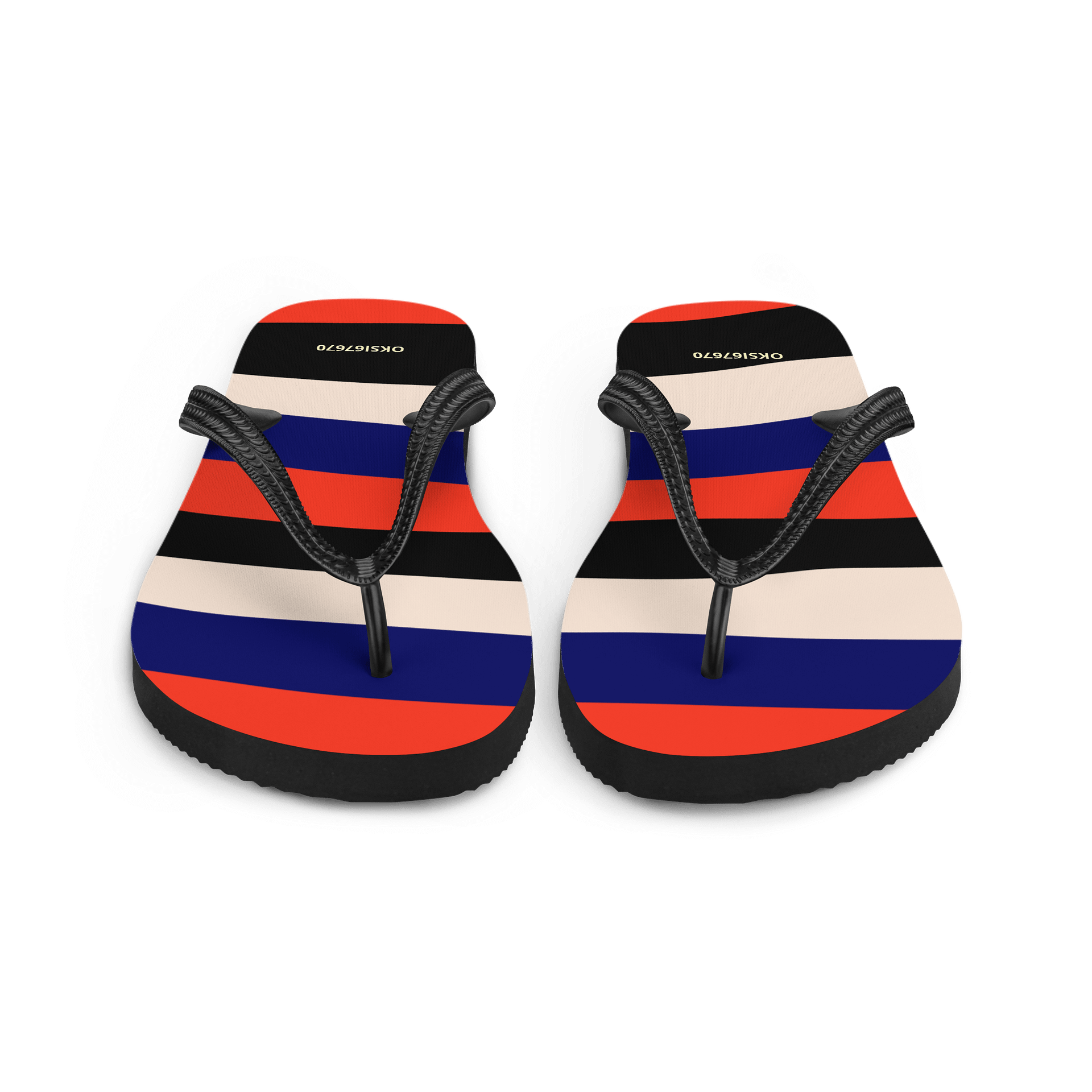 Wavy Stripes Custom Flip-Flops product image (4)