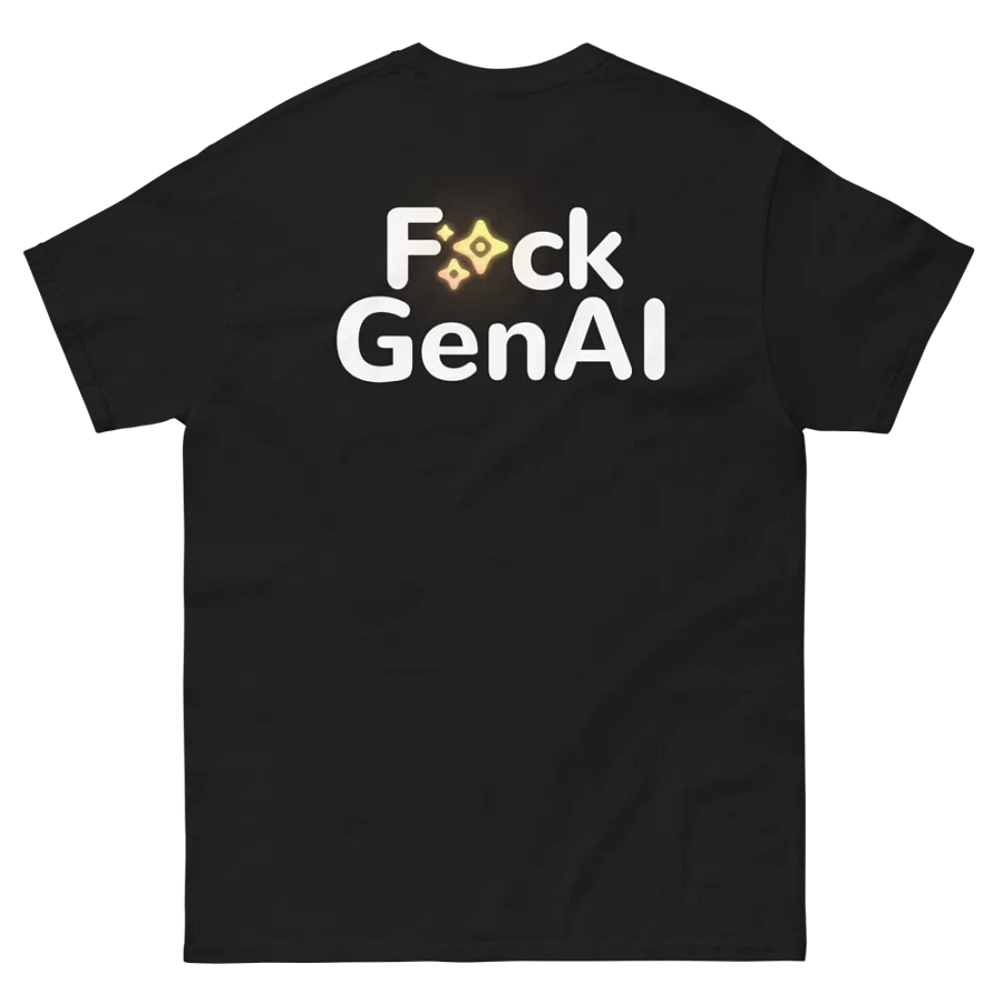 Absolut Idiocy Heavyweight T-Shirt - F✨ck Generative AI (Logo) product image (4)