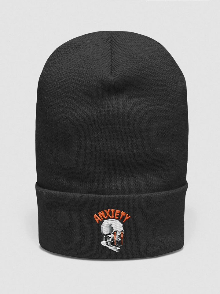 Anxiety embroidered beanie product image (2)