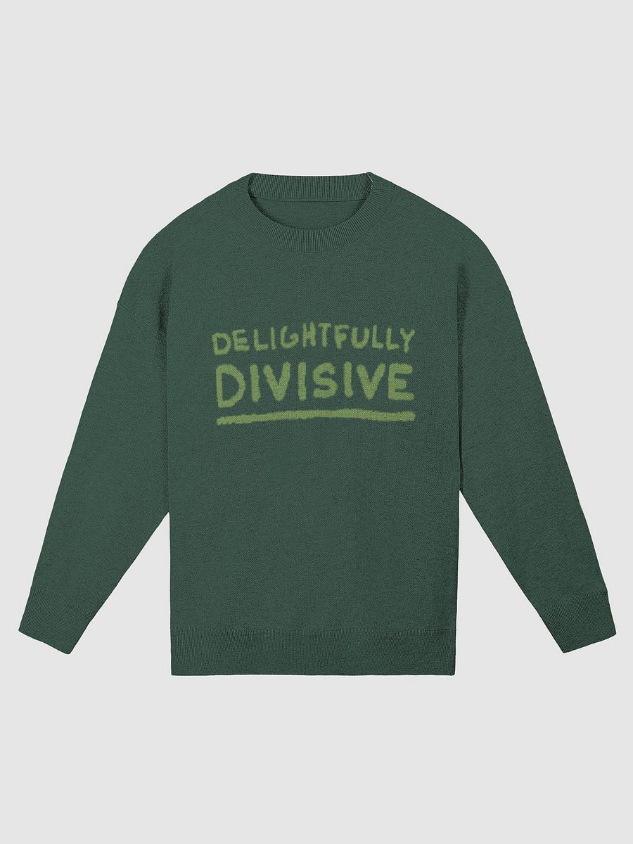 DELIGHTFULLY DIVISIVE (duotone green design) relaxed knitwear crewneck product image (5)