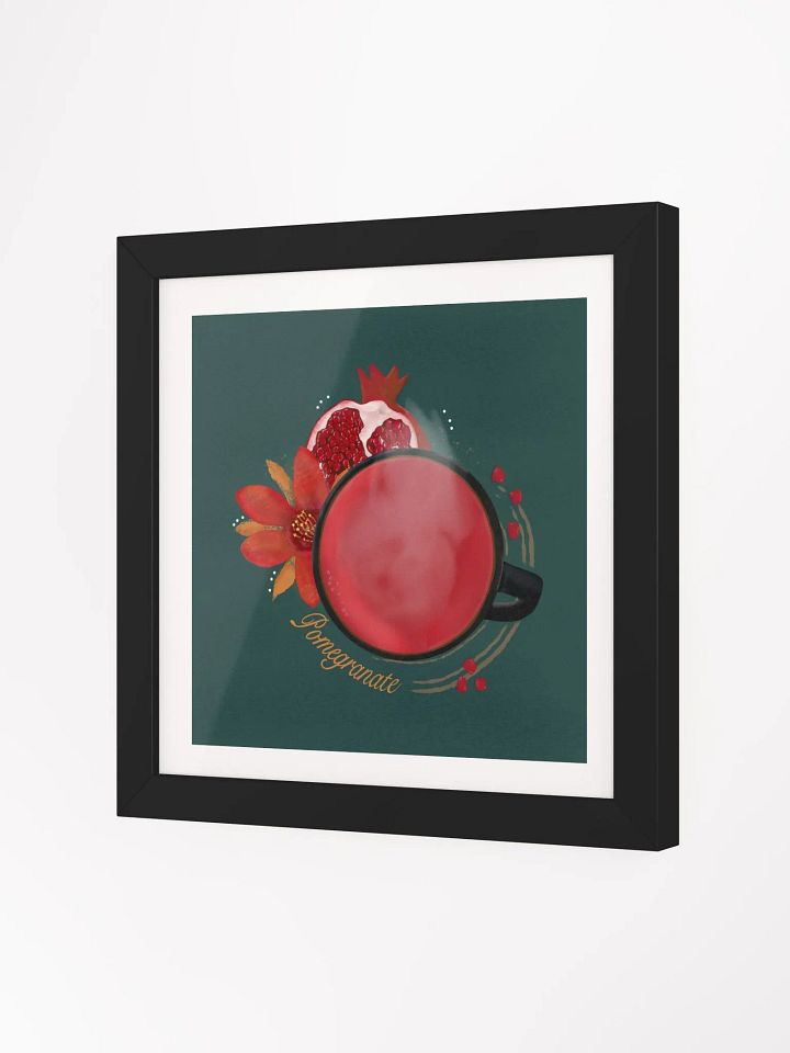 Pomegranate Herbal Tea Framed Poster - Green product image (1)