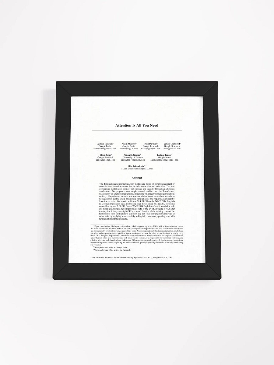 Attention is all you need poster product image (3)
