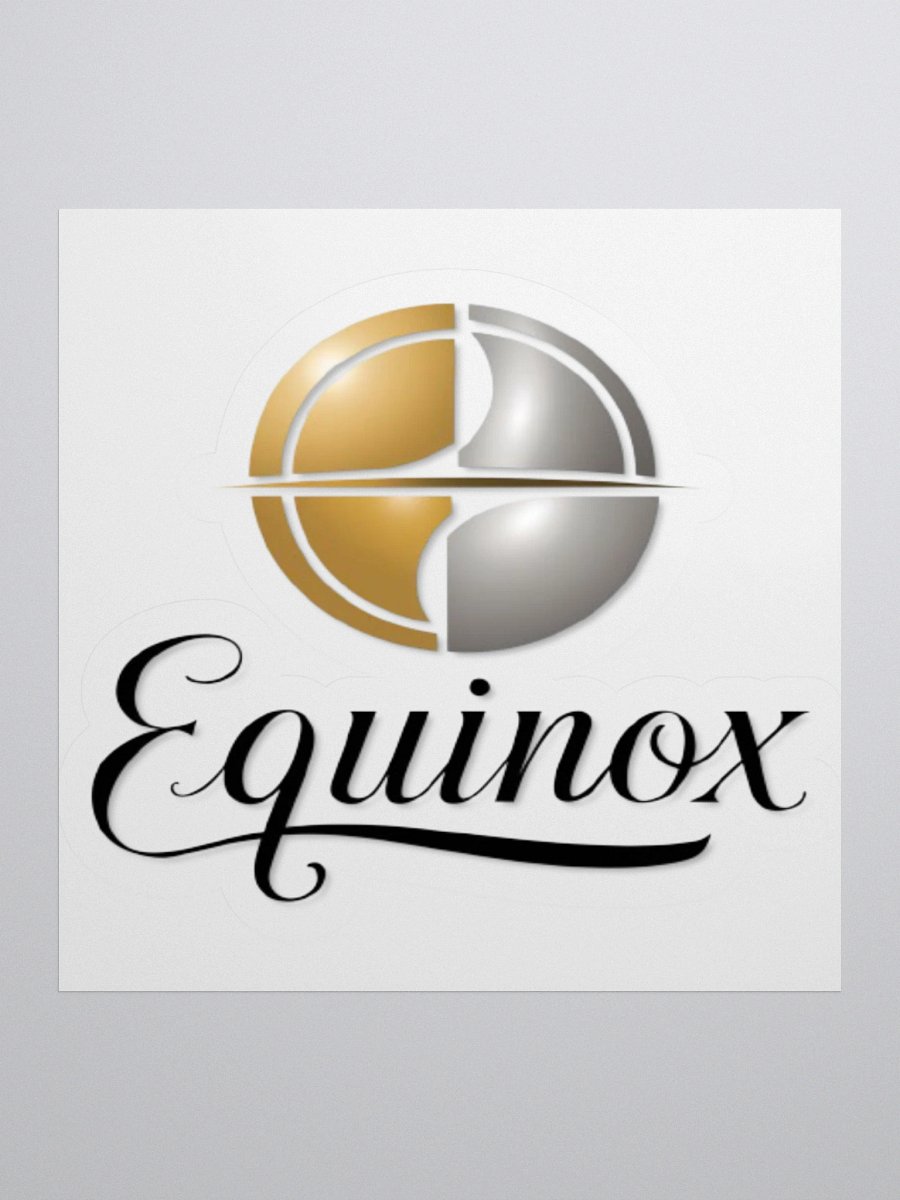 Luxury Equinox Vinyl Sticker - Gold & Silver Circle Design product image (1)