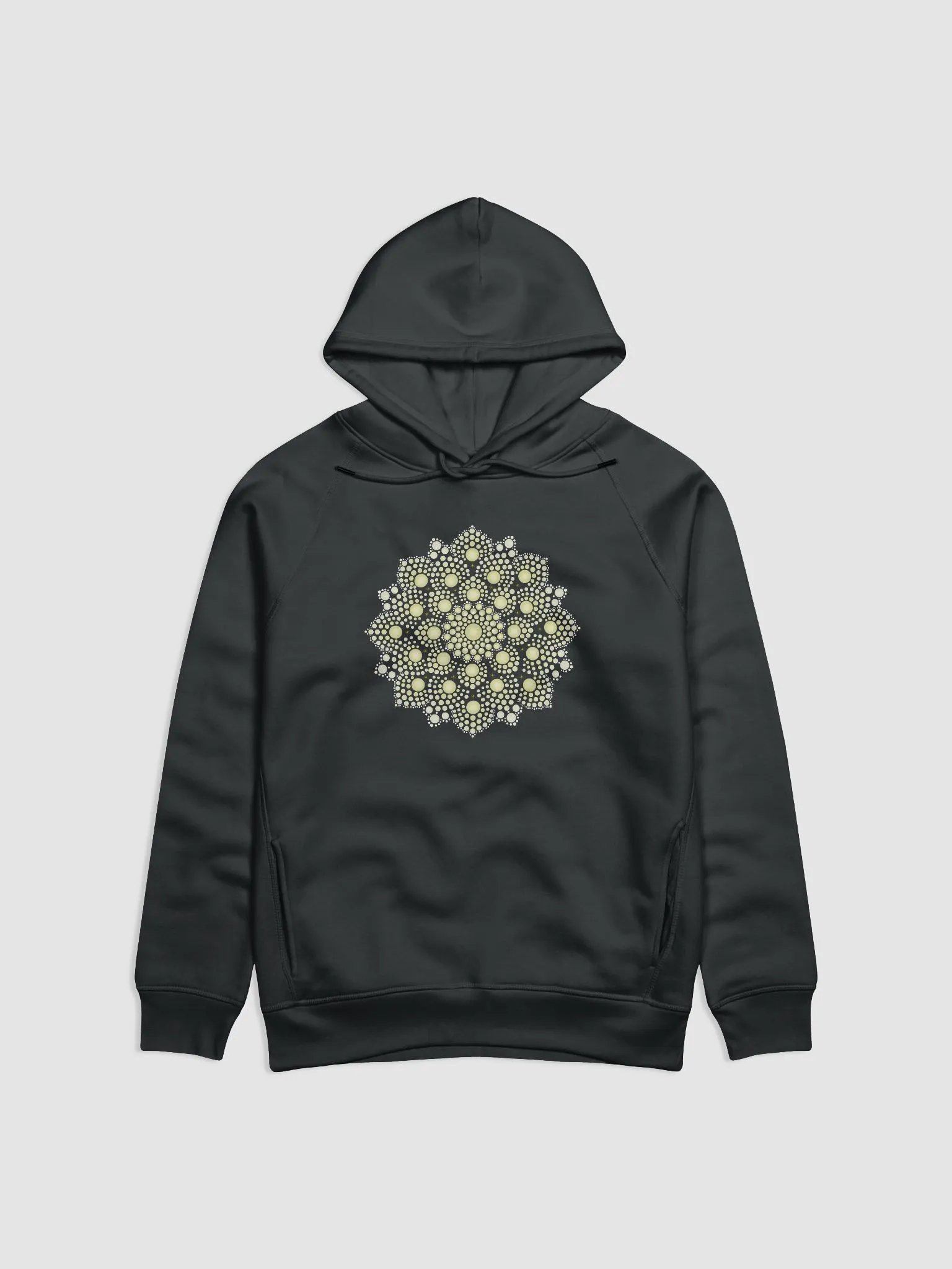 Yellow Dot Mandala Unisex Eco Hoodie product image (1)
