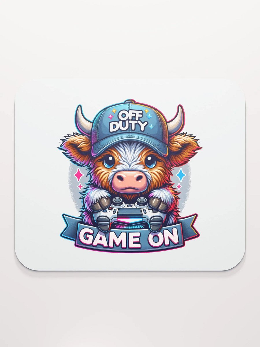 Game On Off Duty Highland Cow Mouse Pad product image (2)