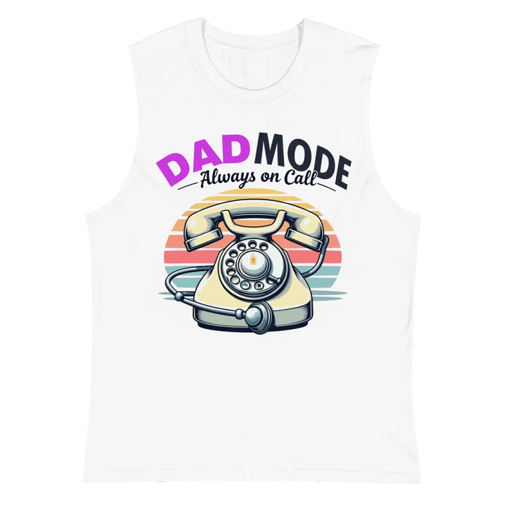 Retro Dad Mode Sunset Muscle Tank product image (2)