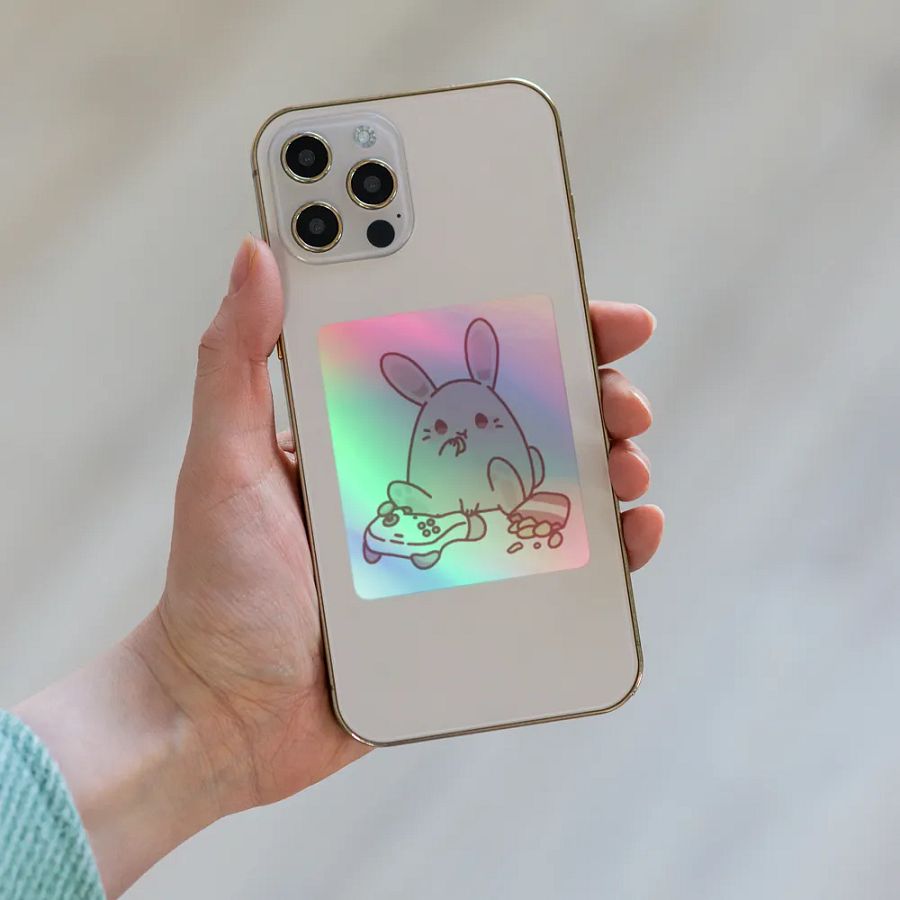 Gamer Bunny Holographic Sticker Sheet product image (8)