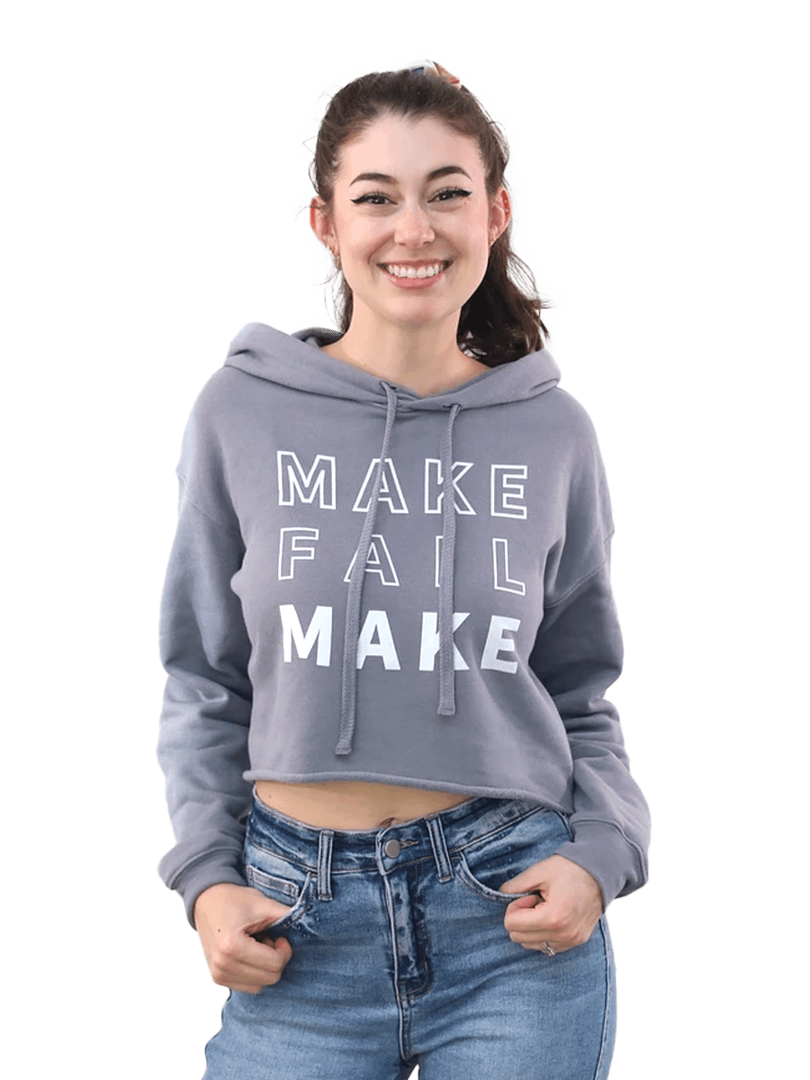 Make / Fail Women's Cropped Hoodie product image (1)