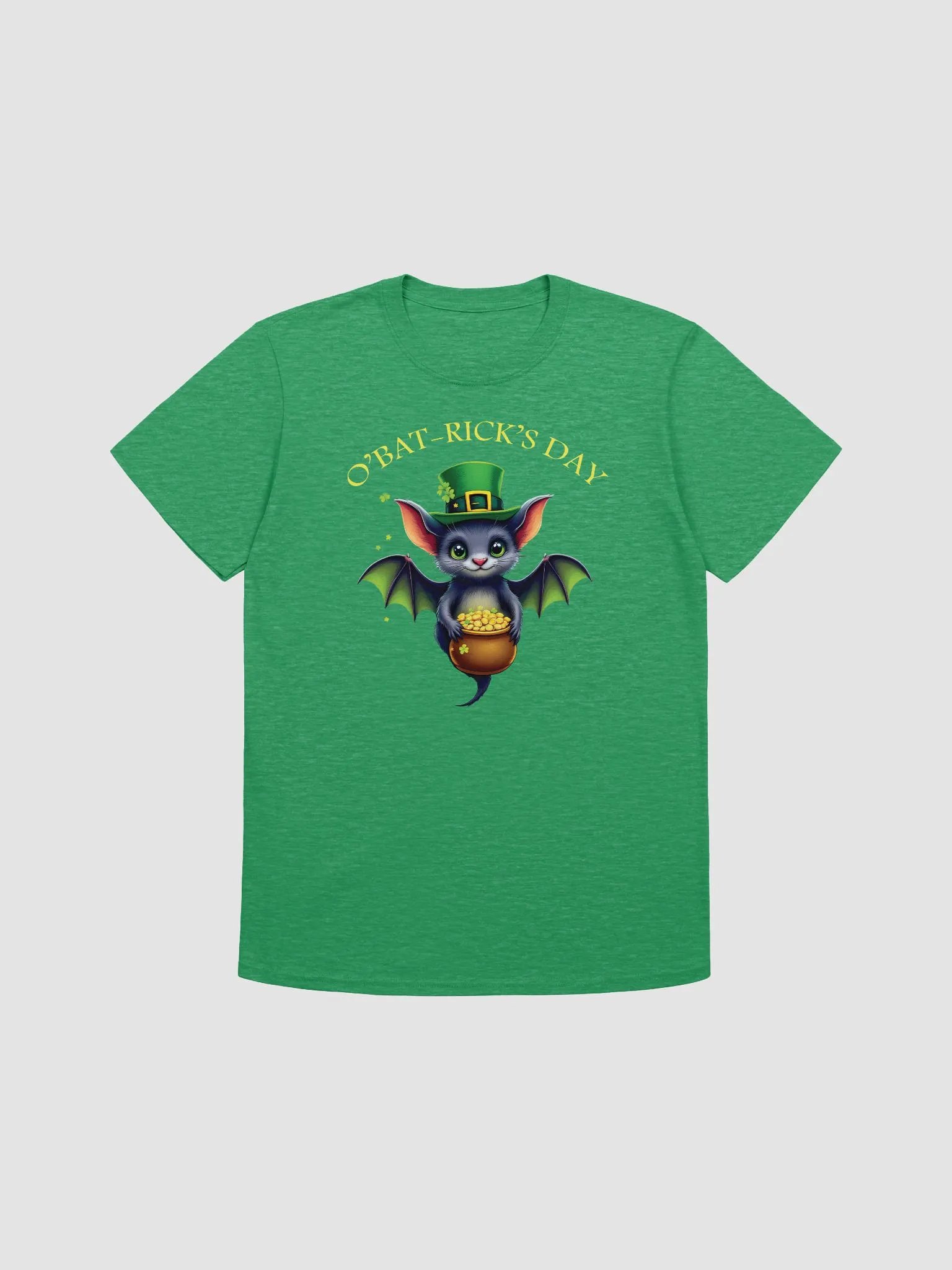Cute St. Patrick’s Day Bat unisex T-Shirt – O’Bat-Rick’s Day Funny Irish Design product image (3)