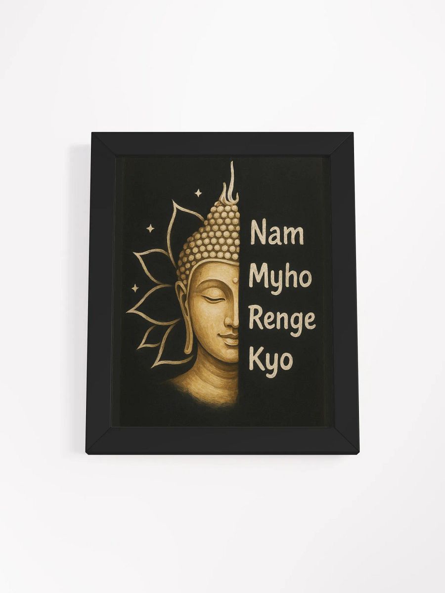 Nam Myho Renge Kyo - Buddha Lotus Art Framed Meditation Poster for Nichiren Buddhist Practitioners product image (7)