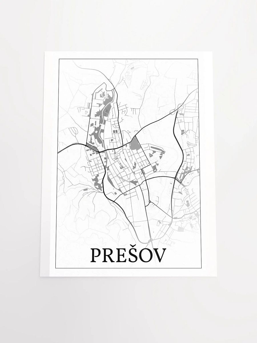 Prešov, Slovakia, city map print product image (16)